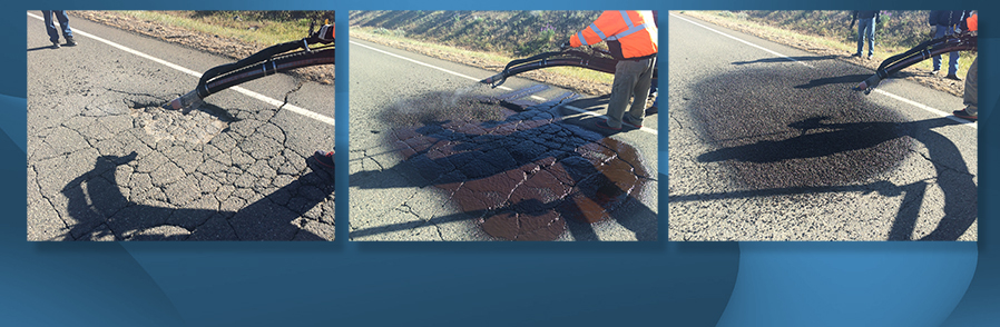 The DuraPatcher is the most cost efficient method of road repair